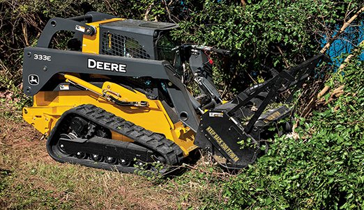 john deere forest mulcher in action doing a commercial land clearing in shreveport